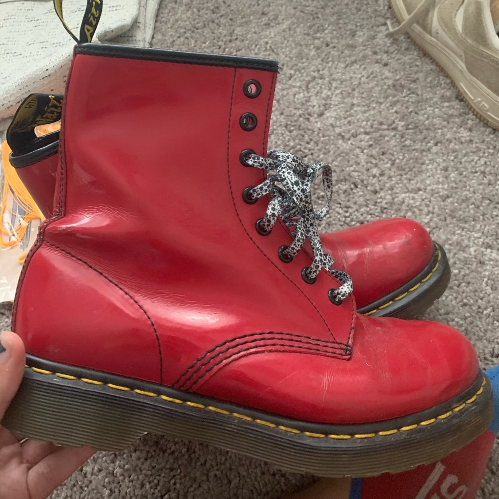 Bright Red Dr. Martens